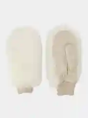 Молочный женские теплые варежки с мехом