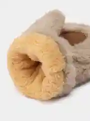 Бежевый женские варежки лапки с мехом