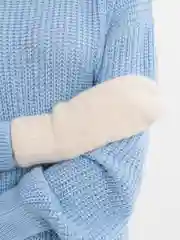 Молочный варежки женские с мехом, шерстяные, зимние, с меховым подкладом, утепленные