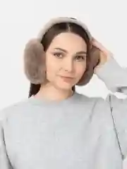 Белый наушники утепленные, зимние, теплые
