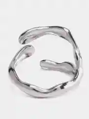 Серый меланж женское кольцо из стали