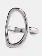 Серый металлик женское кольцо из стали