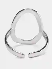 Серый металлик женское кольцо из стали