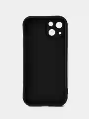 Черный чехол на айфон (iPhone) 11 12 13 14 15 Pro Max силиконовый