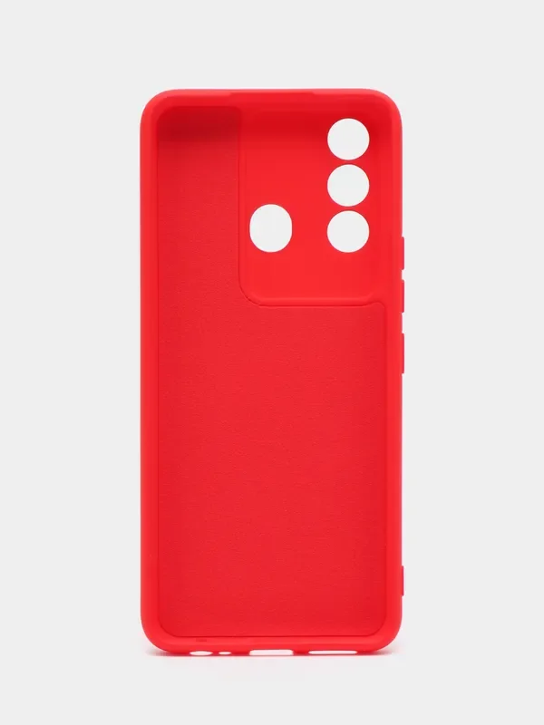 Красный чехол для Itel Vision 3 Plus (Ител Вижен 3 Плюс), с мягкой подкладкой