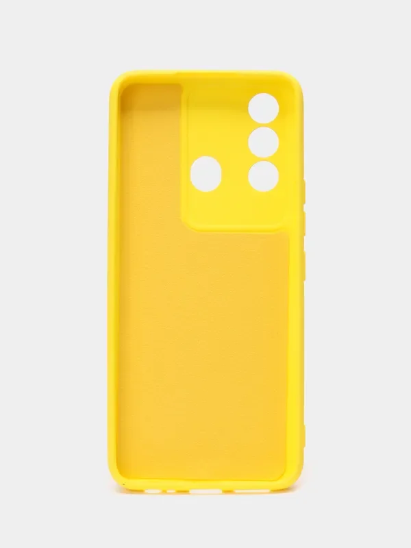 Желтый чехол для Itel Vision 3 Plus (Ител Вижен 3 Плюс), с мягкой подкладкой