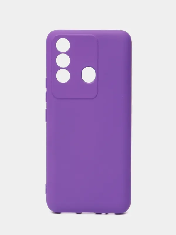 Фиолетовый чехол для Itel Vision 3 Plus (Ител Вижен 3 Плюс), с мягкой подкладкой