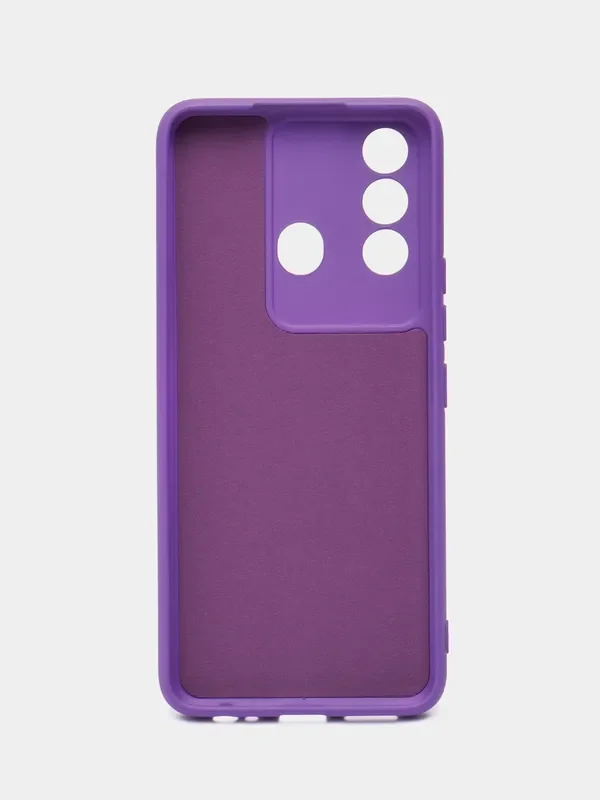 Фиолетовый чехол для Itel Vision 3 Plus (Ител Вижен 3 Плюс), с мягкой подкладкой