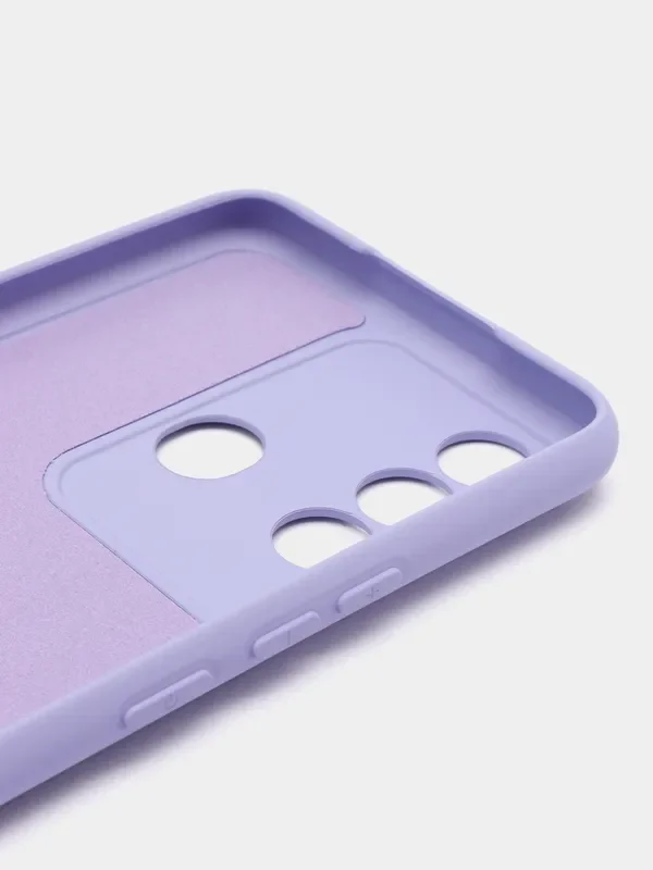 Сиреневый чехол для Itel Vision 3 Plus (Ител Вижен 3 Плюс), с мягкой подкладкой