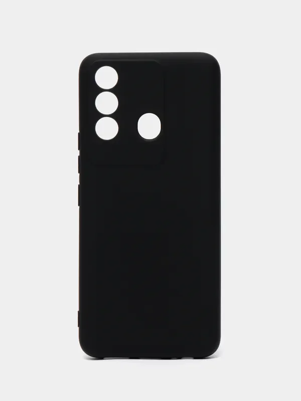 Черный чехол для Itel Vision 3 Plus (Ител Вижен 3 Плюс), с мягкой подкладкой