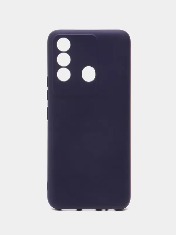 Темно-синий чехол для Itel Vision 3 Plus (Ител Вижен 3 Плюс), с мягкой подкладкой