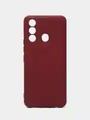 Бордовый чехол для Itel Vision 3 Plus (Ител Вижен 3 Плюс), с мягкой подкладкой