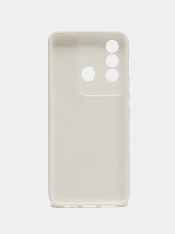 Белый чехол для Itel Vision 3 Plus (Ител Вижен 3 Плюс), с мягкой подкладкой