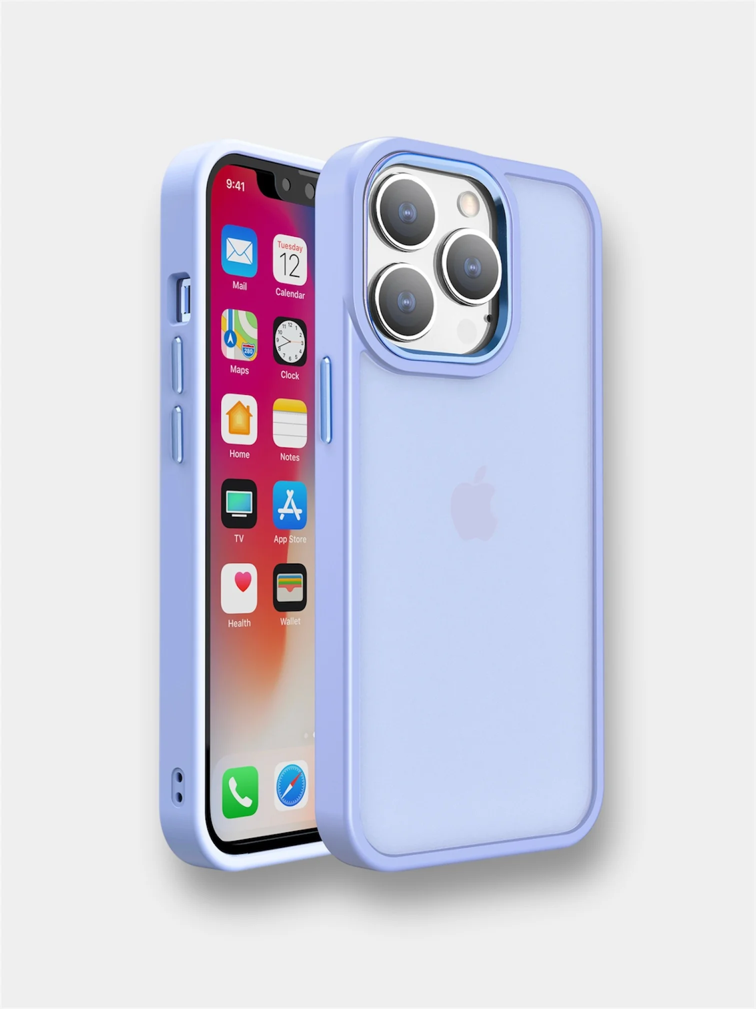 Лавандовый чехол для iPhone 15 Pro, 15 Pro Max, 13, 14 Pro, 16 Pro, 16 Pro max накладка для айфона