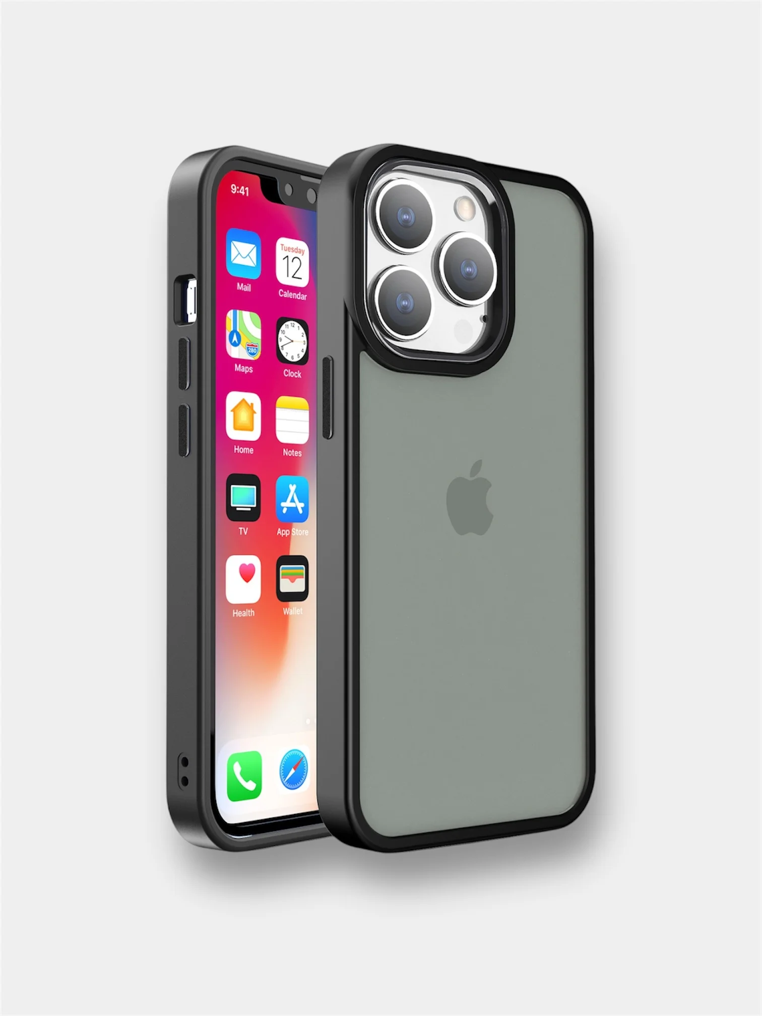 Черный чехол для iPhone 15 Pro, 15 Pro Max, 13, 14 Pro, 16 Pro, 16 Pro max накладка для айфона