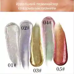 Жидкий хайлайтер для макияжа лица и декольте, бронзатор в тюбике, блеск для лица, шиммер