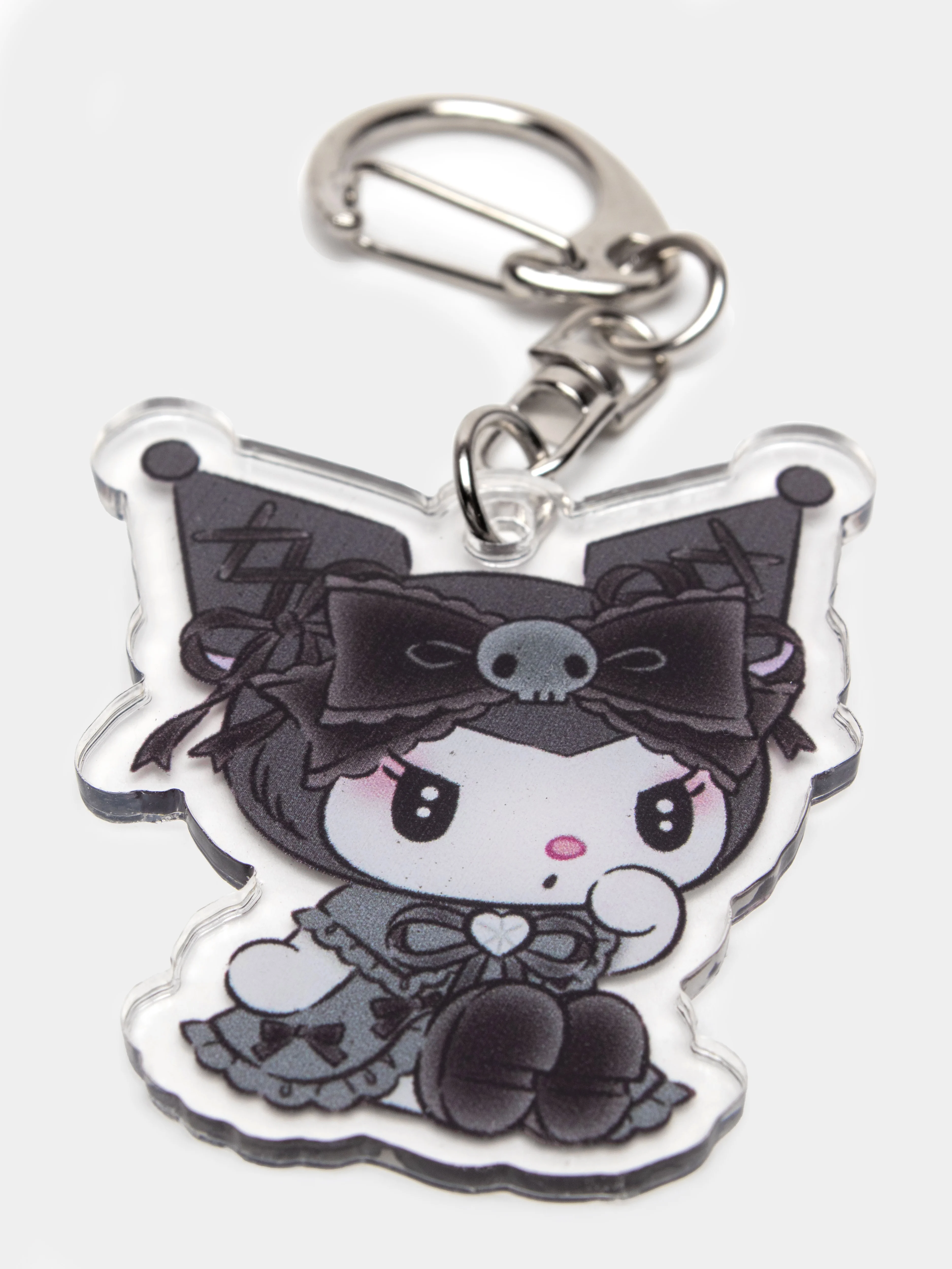 Коричневый брелок для ключей акриловый Куроми, My Melody, Hello Kitty, двусторонний, аниме брелок