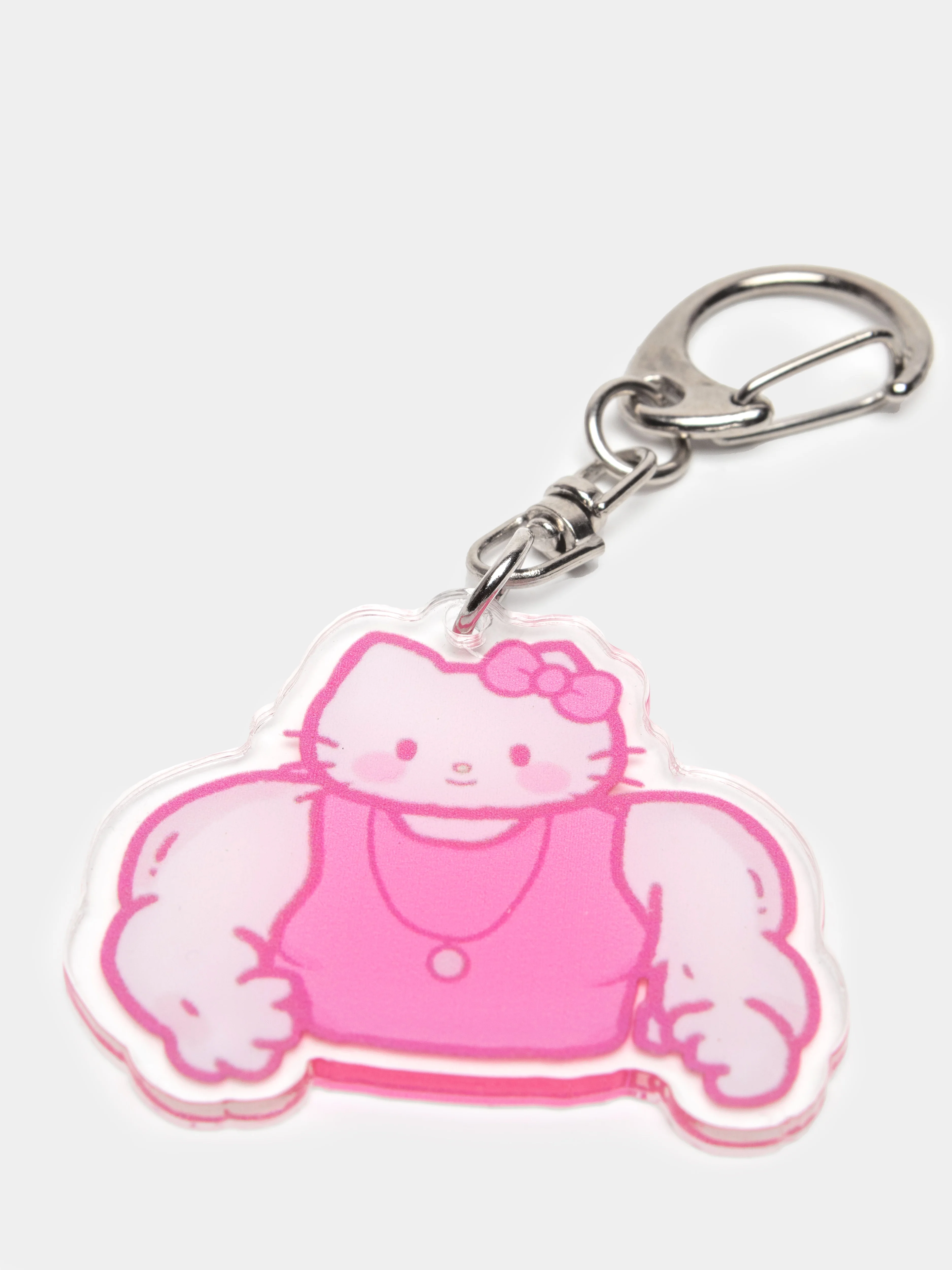 Кораллово-розовый брелок для ключей акриловый Куроми, My Melody, Hello Kitty, двусторонний, аниме брелок