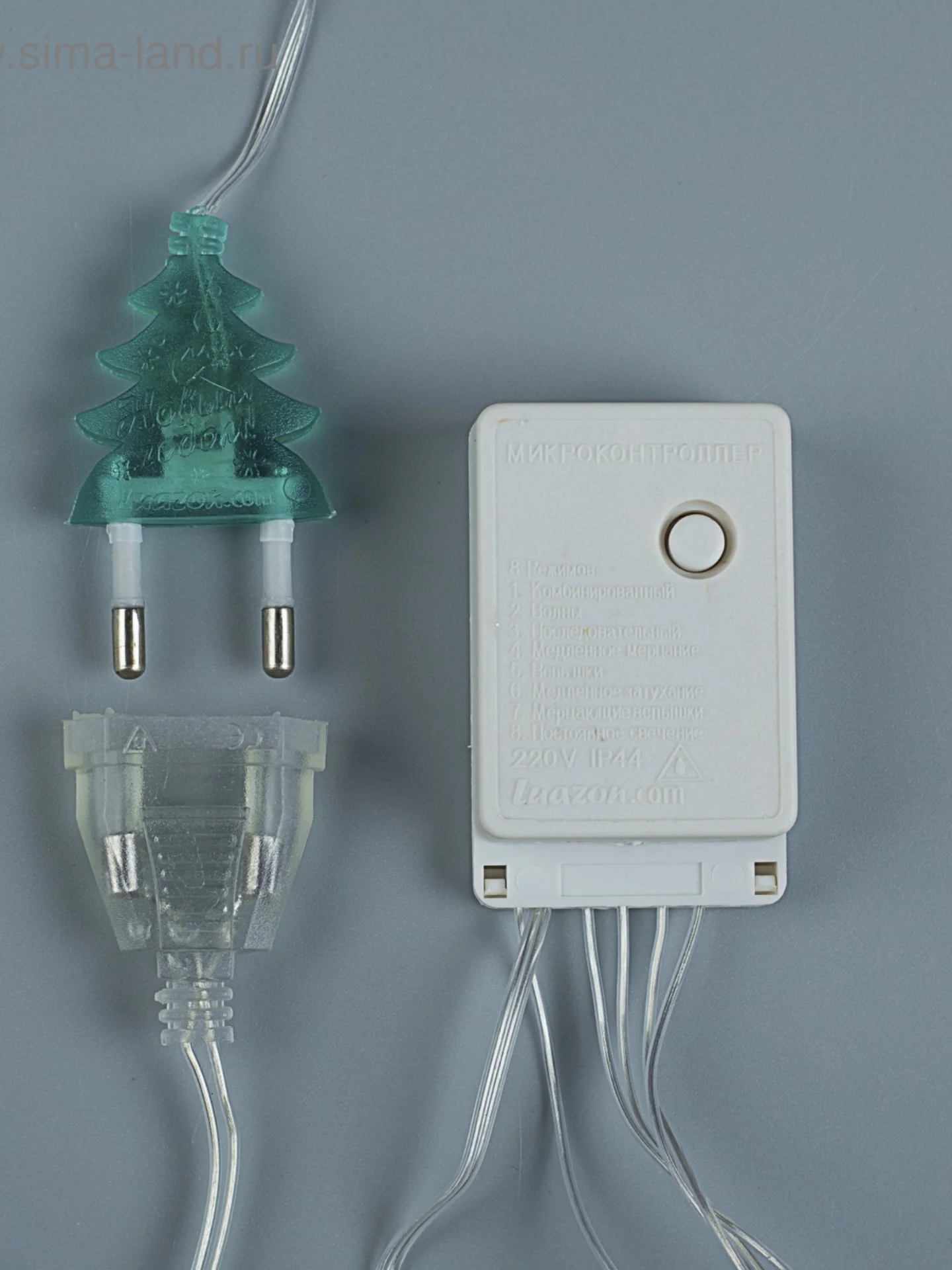 Синий гирлянда Бахрома 2.4*0.9 м с насадками Снежинки, 150 LED, свечение мульти, 8 режимов