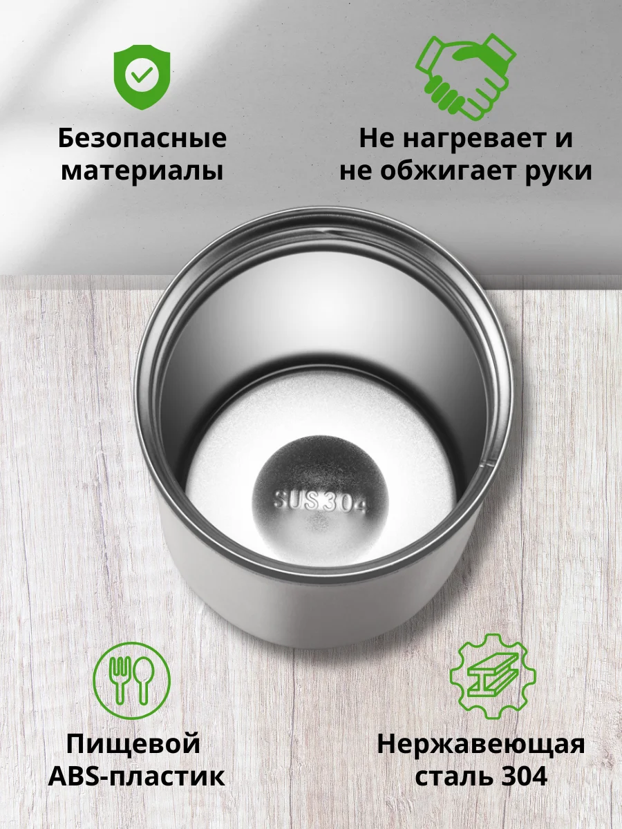 Черный термокружка для кофе и чая в подарок