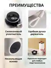 Черный термокружка для кофе и чая в подарок