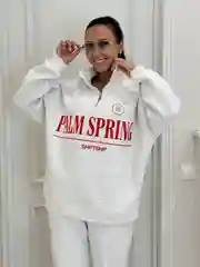Серый костюм утепленный женский на флисе 2875677 PALM SPRING