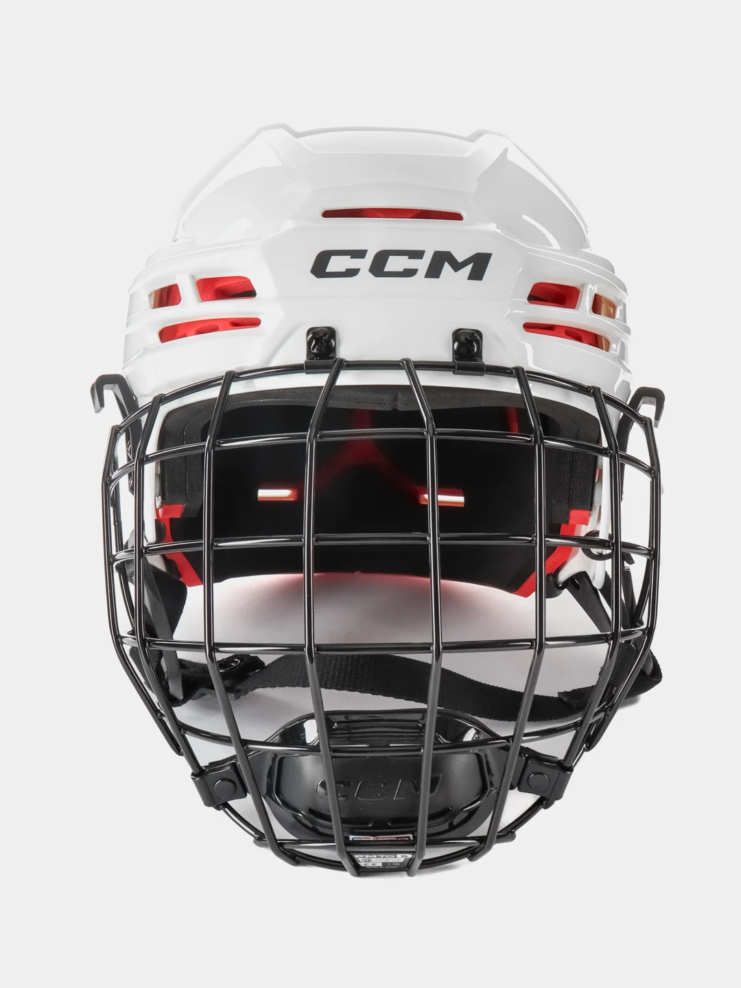 Белый шлем хоккейный с маской CCM TACKS 70 SR