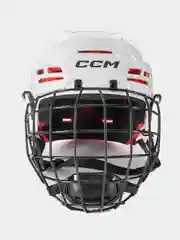 Белый шлем хоккейный с маской CCM TACKS 70 SR
