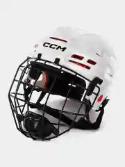 Белый шлем хоккейный с маской CCM TACKS 70 SR
