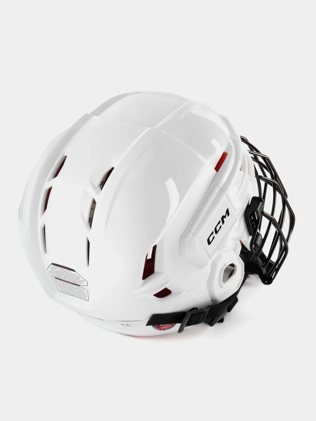 Белый шлем хоккейный с маской CCM TACKS 70 SR