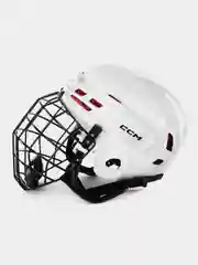 Белый шлем хоккейный с маской CCM TACKS 70 SR