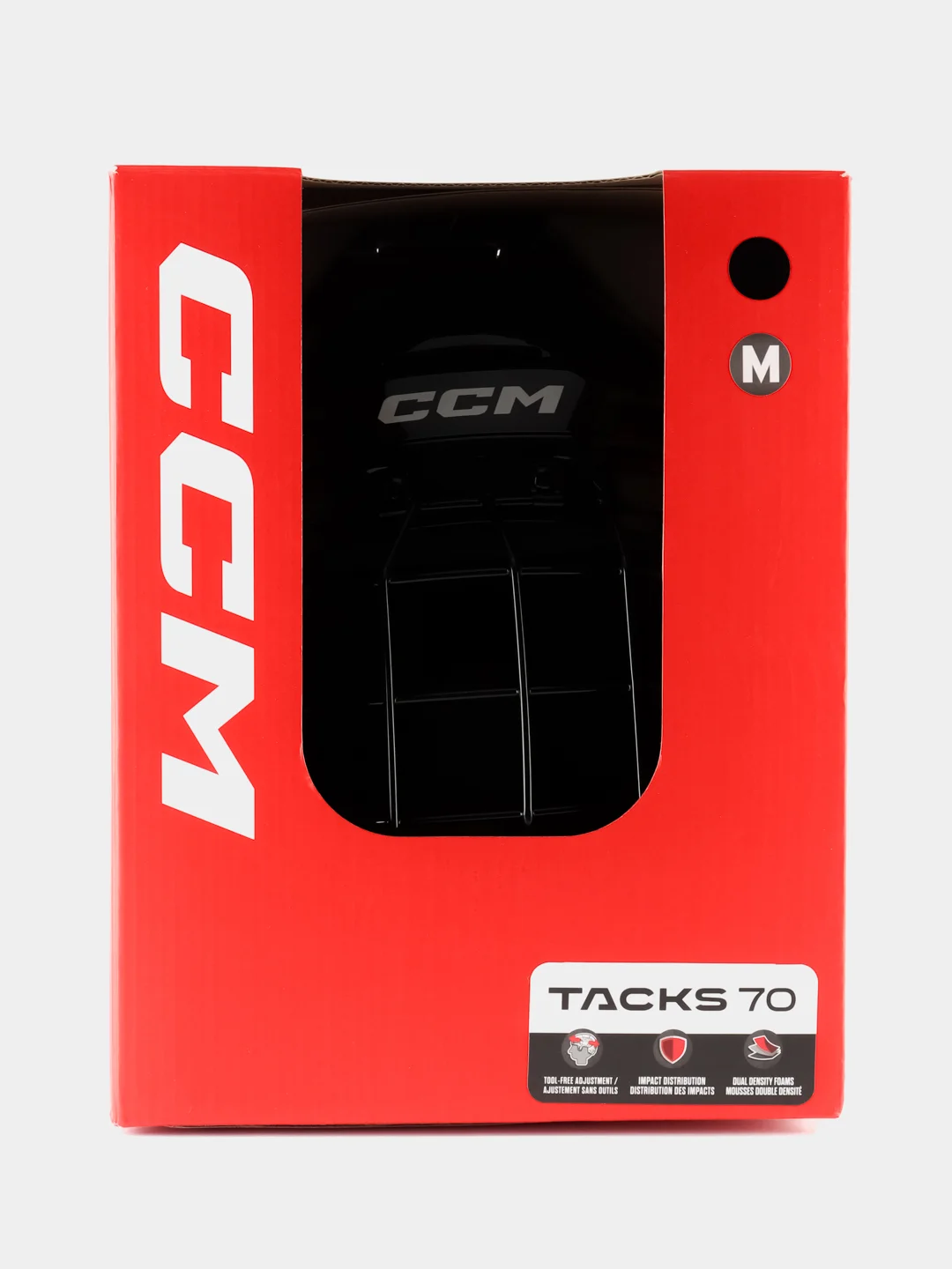 Черный шлем хоккейный с маской CCM TACKS 70 SR