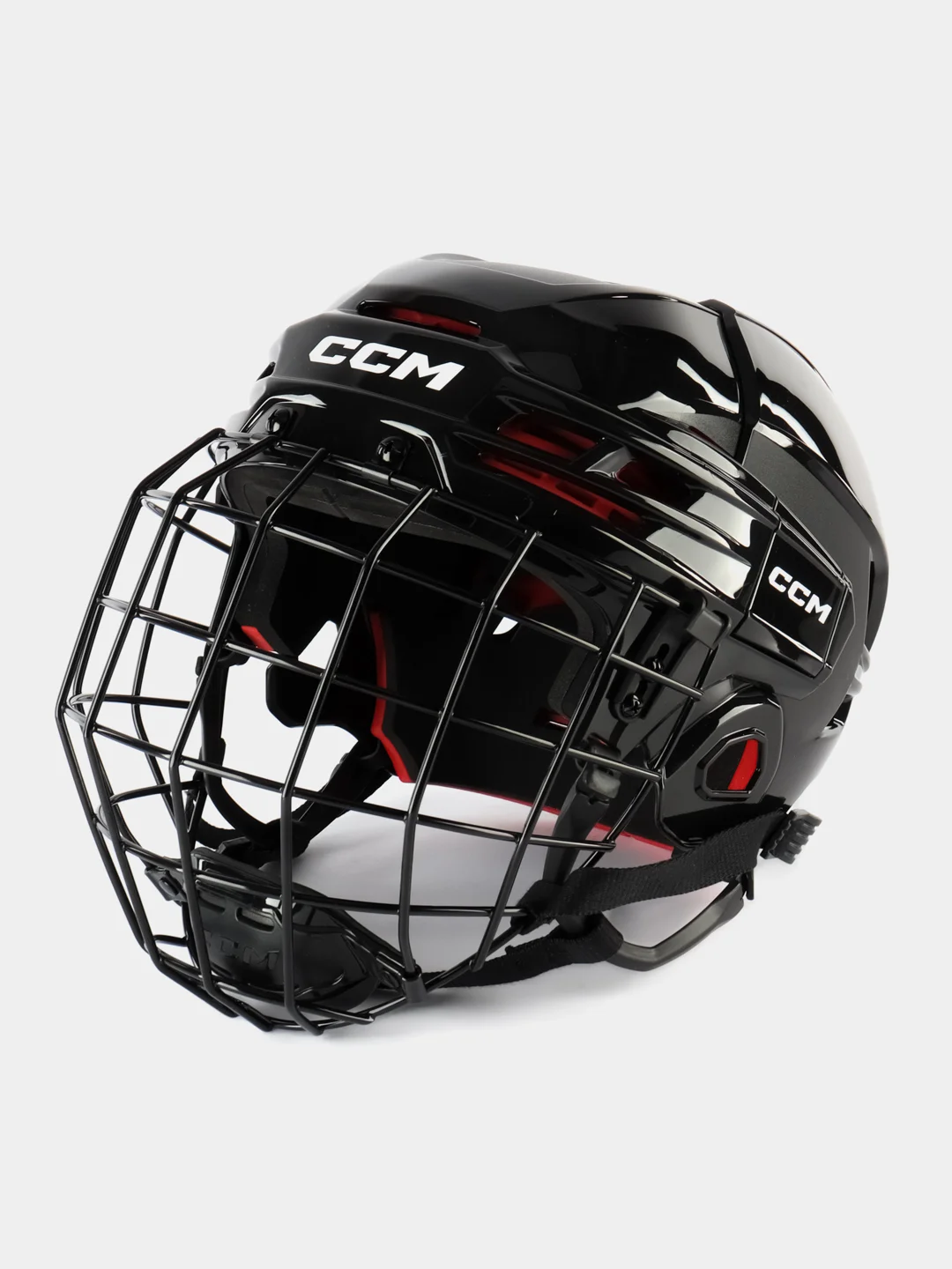 Черный шлем хоккейный с маской CCM TACKS 70 SR