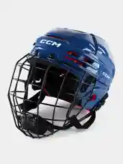 Синий шлем хоккейный с маской CCM TACKS 70 SR