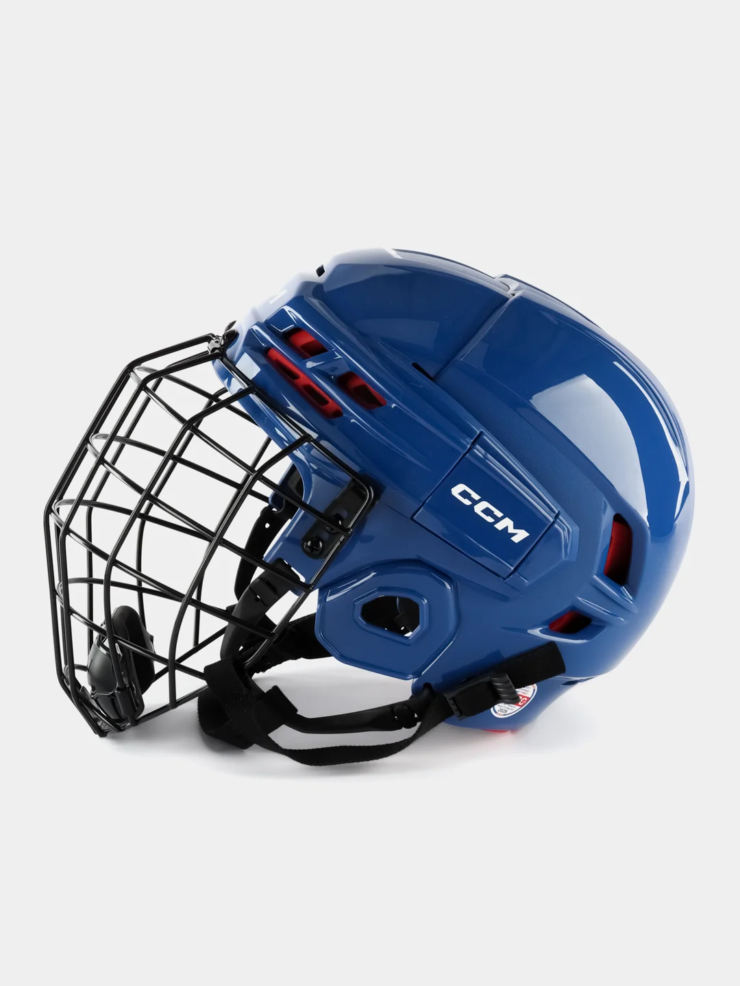 Синий шлем хоккейный с маской CCM TACKS 70 SR