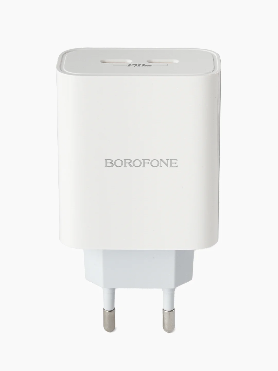 Белый сетевое зарядное устройство BOROFONE BA73A, два выхода USB-C 35W, PD, QC3.0, PPS, AFC, FCP
