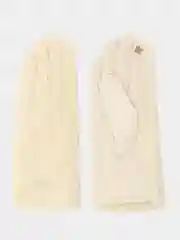 Молочный женские перчатки с мехом и сенсорным пальцем
