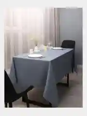 Серебряный скатерть 200х145 и 148х148 см, прямоугольная, круглая, однотонная, текстильная