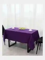 Фиолетовый скатерть 200х145 и 148х148 см, прямоугольная, круглая, однотонная, текстильная