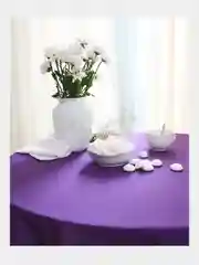 Фиолетовый скатерть 200х145 и 148х148 см, прямоугольная, круглая, однотонная, текстильная