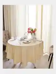 Молочный скатерть 200х145 и 148х148 см, прямоугольная, круглая, однотонная, текстильная