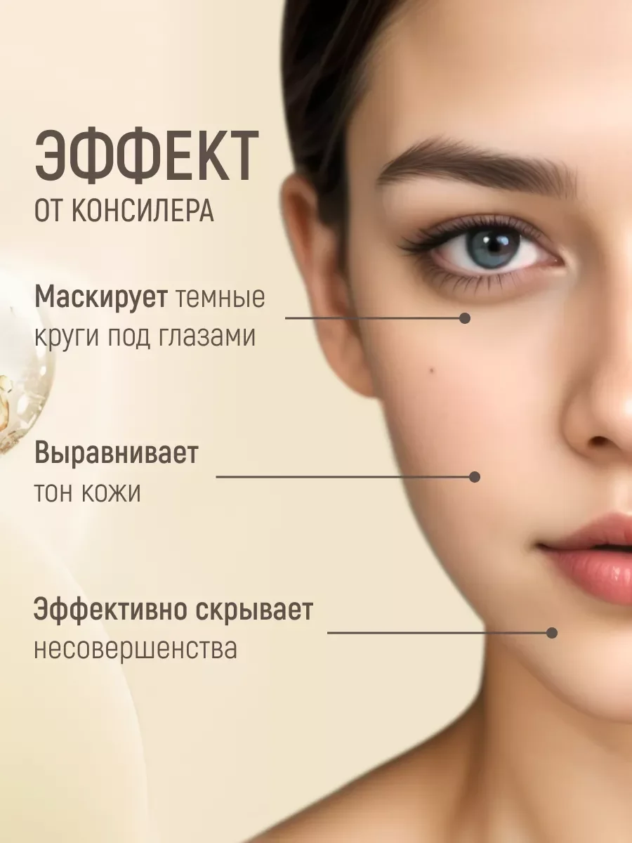 Консилер для лица набор 3 в 1 трехцветный контуринг палетка
