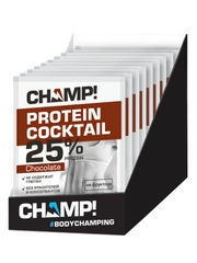 Коктейль Champ Леовит, протеиновый, шоколадный, 12 пакетов по 40 г