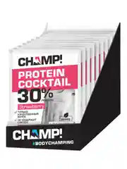 Коктейль протеиновый Champ, клубничный, 12 пакетов по 40 г