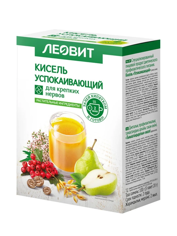Кисель Леовит Успокаивающий, 5 пакетов по 20 г