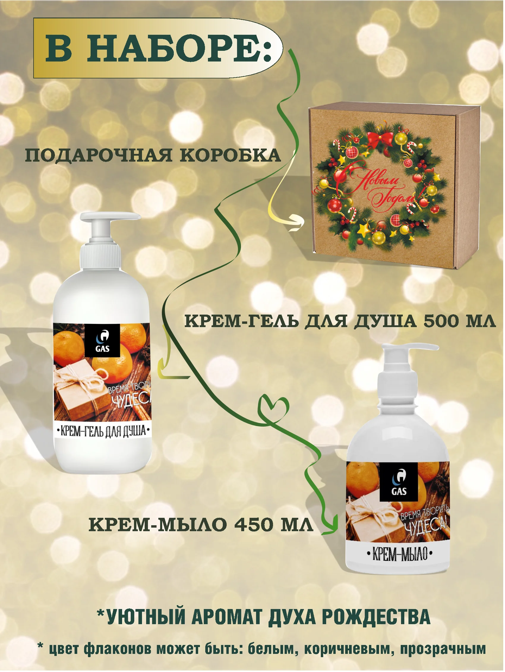 Желтый подарочный набор, новогодний