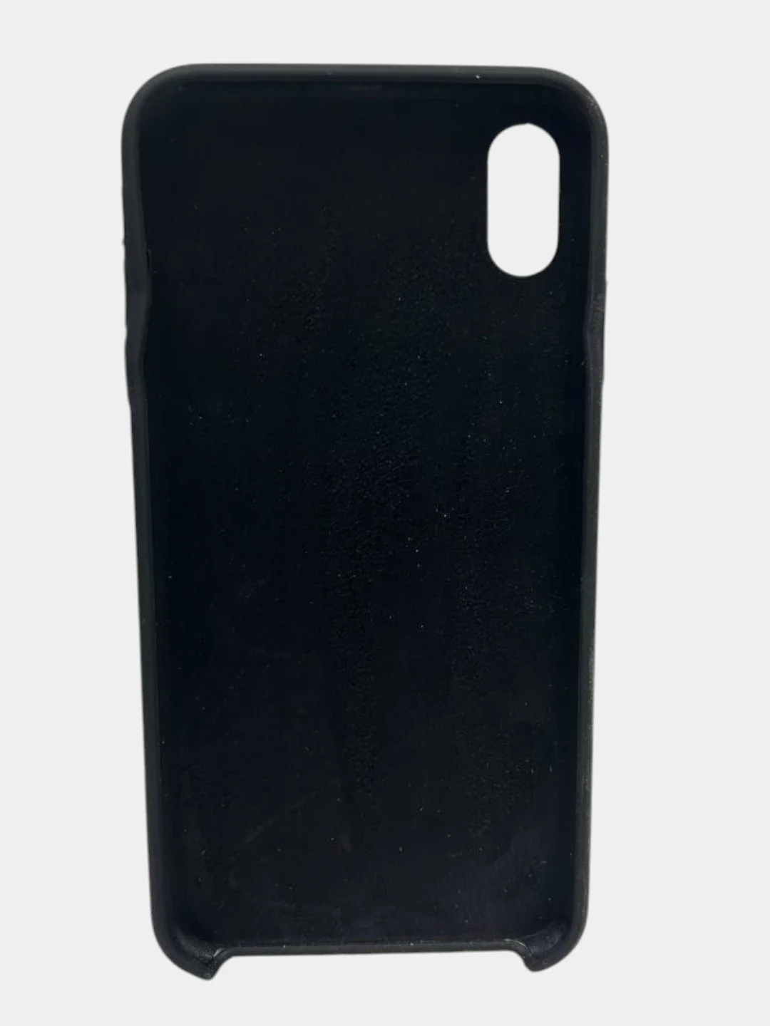 Черный чехол iPhone XS Max Silicone case без логотипа