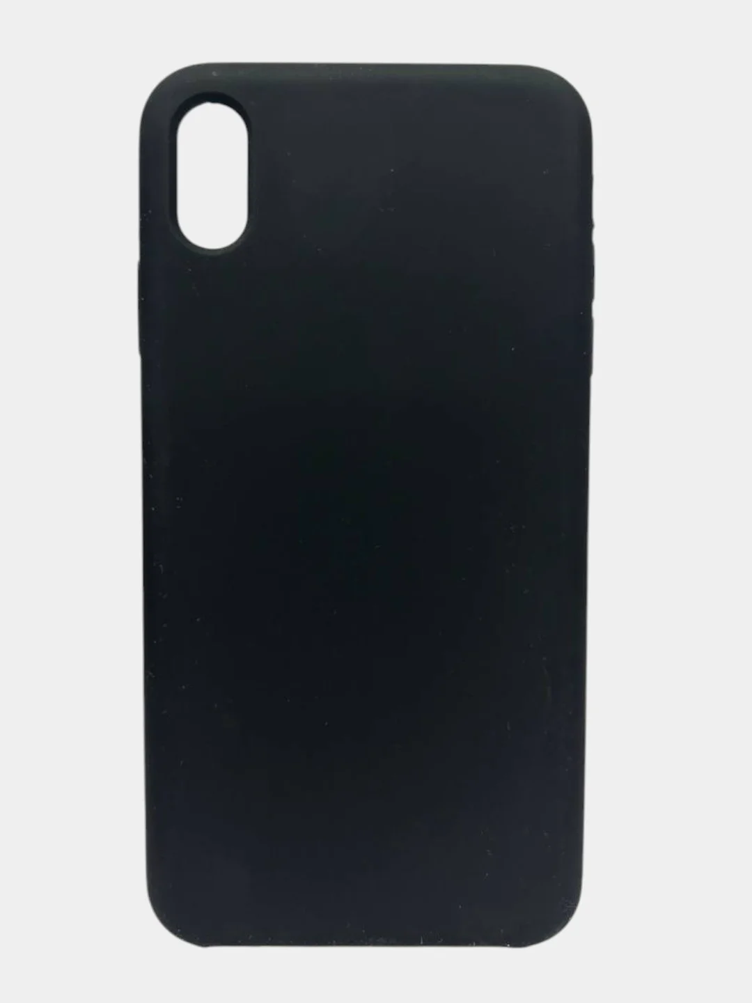 Черный чехол iPhone XS Max Silicone case без логотипа