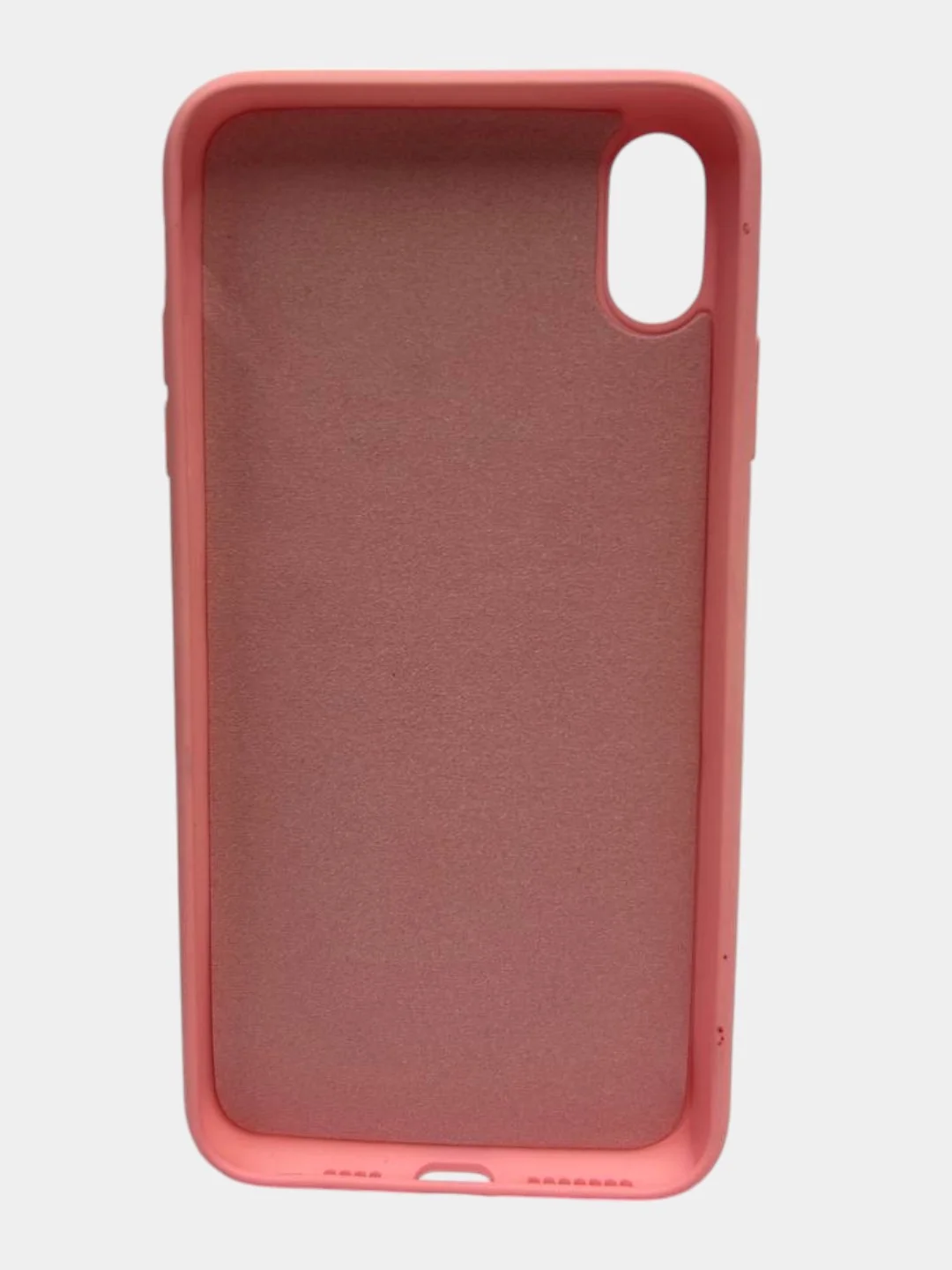 Розовый чехол iPhone XS Max Silicone case без логотипа