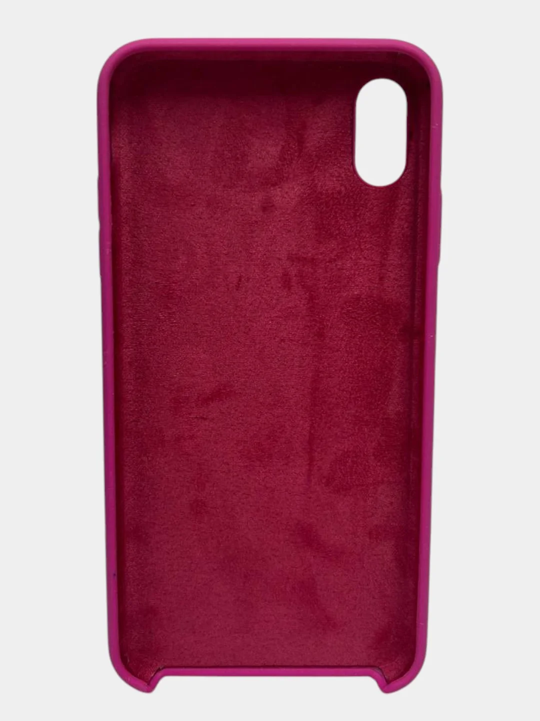 Фуксия чехол iPhone XS Max Silicone case без логотипа